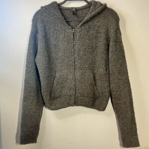 SKIMS Cozy Gray Hooded Jacket